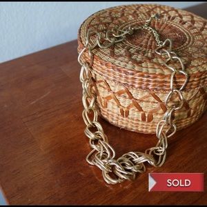 SOLD! Express large textured gold chain